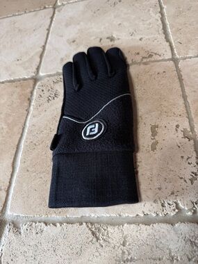 FootJoy Black Golf Glove with White Logo Accent